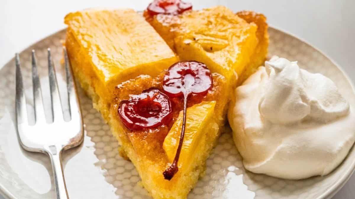 Gâteau renversé à l'ananas.